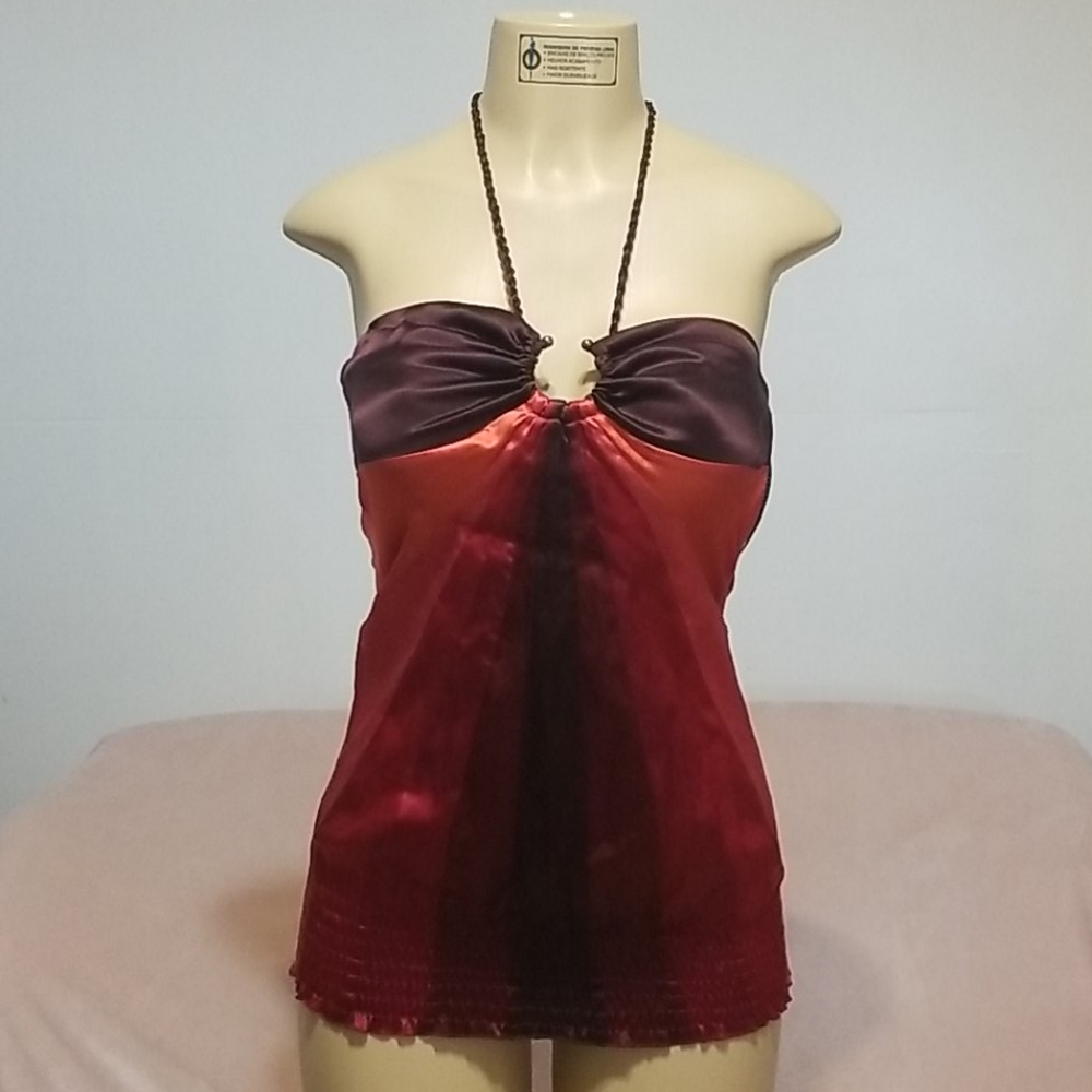 Bebe, silk halter tunic, size XS